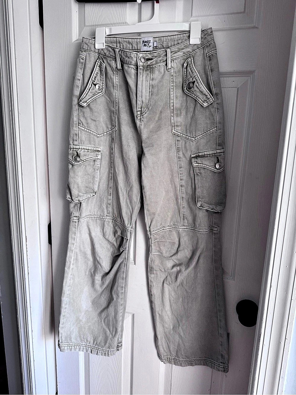 PRINCESS POLLY Cargo Pants Green Waist 8